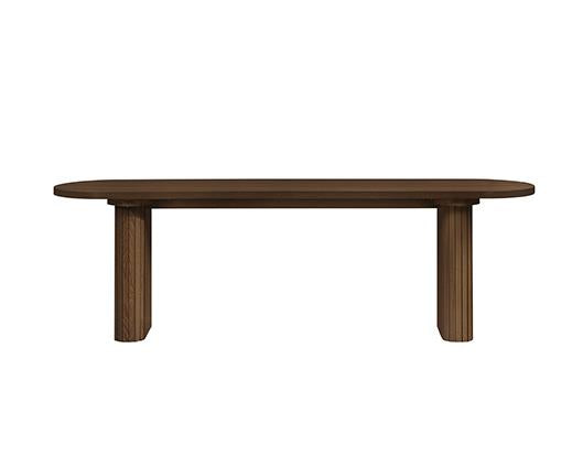 Axel Fluted Dining Bench - Walnut