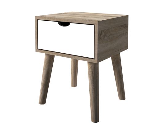 Selda Oak Lamp Table White