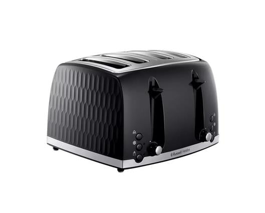 Russell Hobbs Honeycomb 4 Slice Toaster - Black