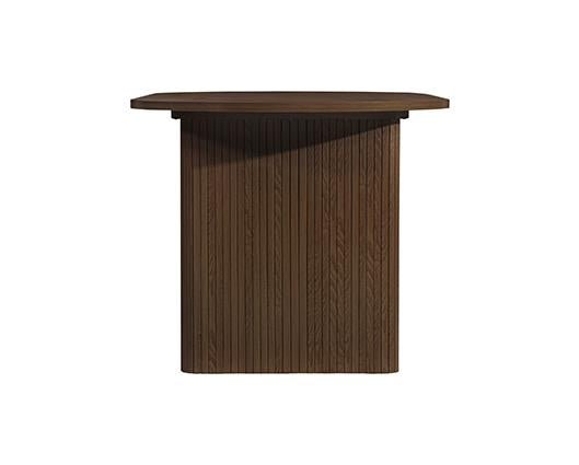 Axel Oval Fluted Dining Table - Walnut