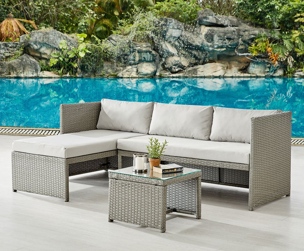 Havana Grey 3PC Sofa Set