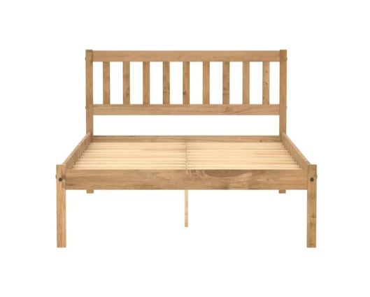 Lisbon Double Bed - Pine