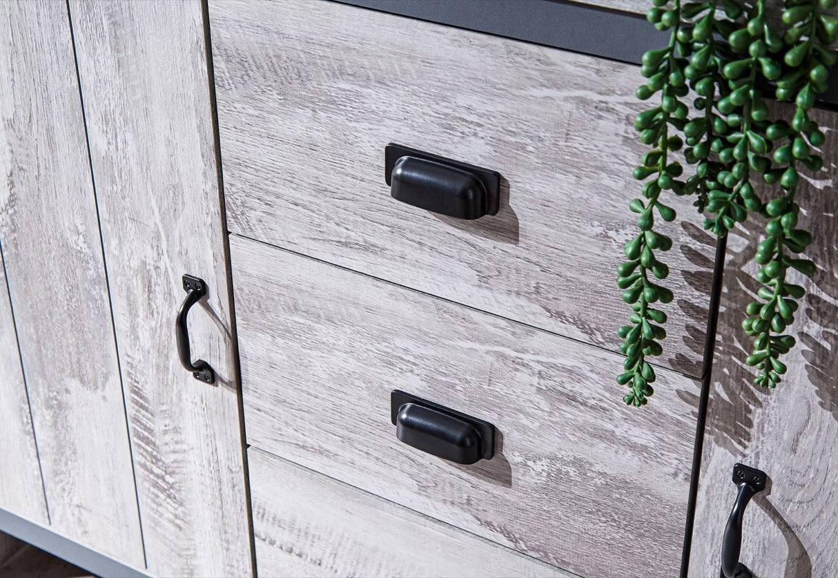 Baxter 2 door 3 drawer sideboard grey