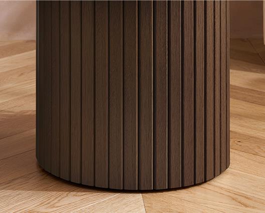 Axel Fluted Side Table - Walnut