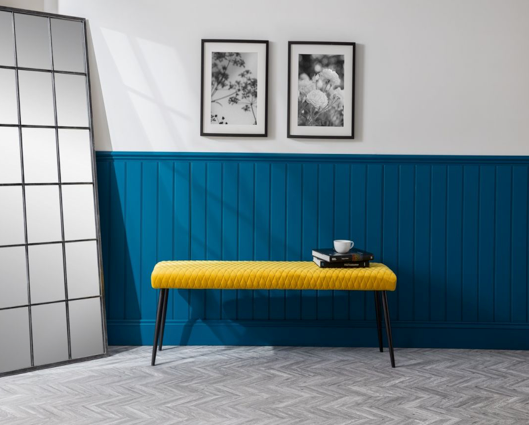 Leena Low Bench-Mustard