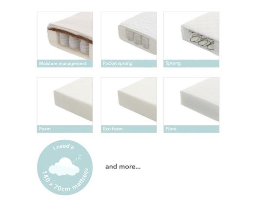 Simple Cot Bed & Under Drawer- White