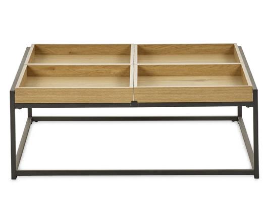 Ezra Square Tray Coffee Table Light Oak Effect