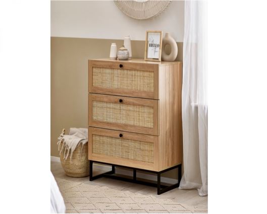 Petra 3 Drawer Chest- Oak