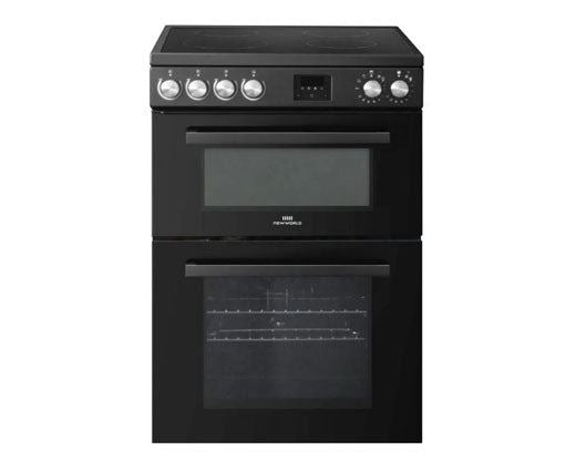 New World NWDO60CB 60cm Double cavity Electric Cooker with Ceramic Hob