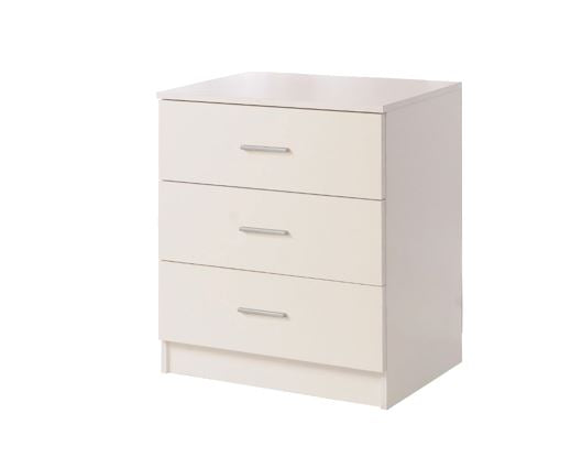3 Piece Bedroom Set 3 Drawer-White