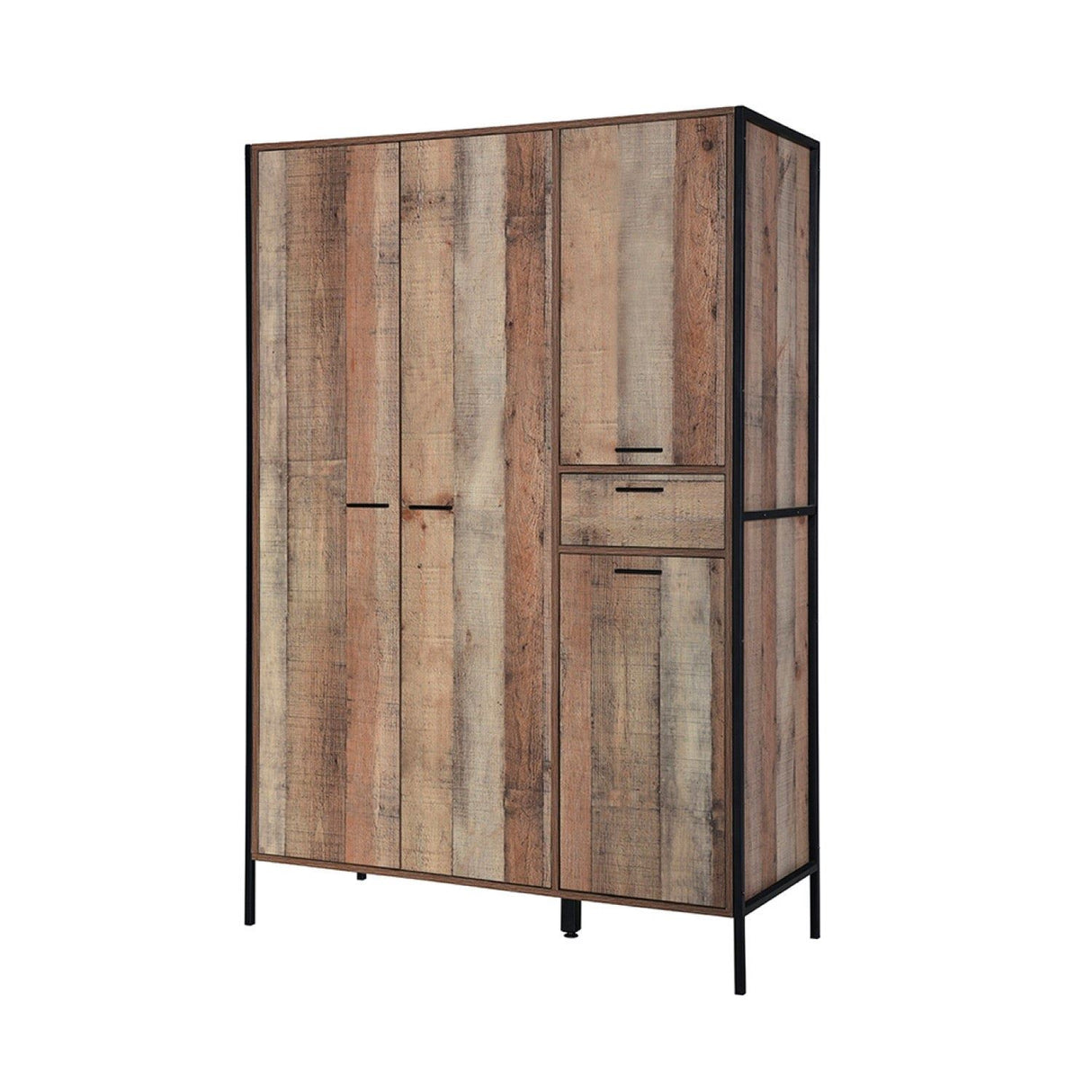 Harben 4 Door Wardrobe Distressed Oak Effect