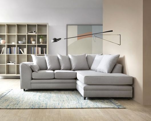 Daisy Right Hand Facing Corner Sofa - Light Grey