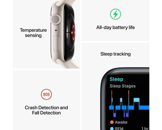 Refurbished Apple Watch Series 8 Aluminium 45mm - Midnight