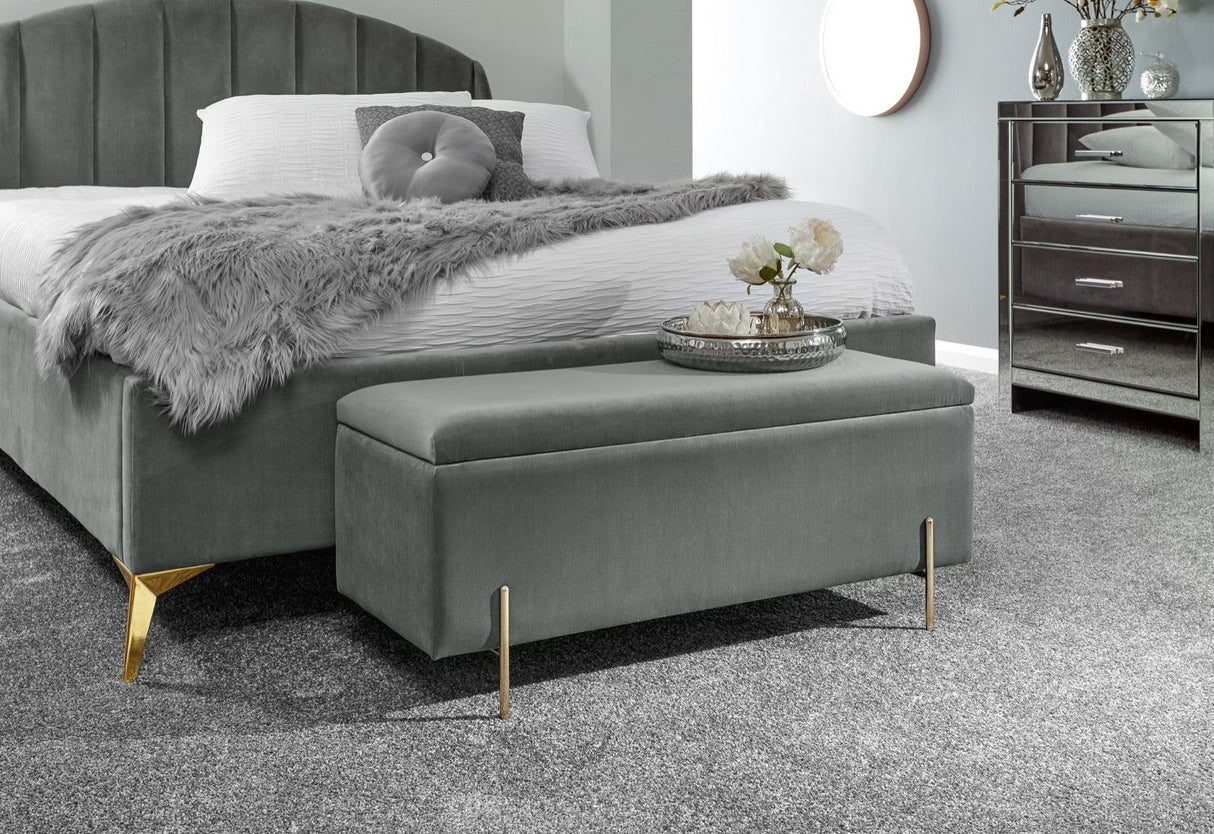 Melta Ottoman Storage Bench-Grey