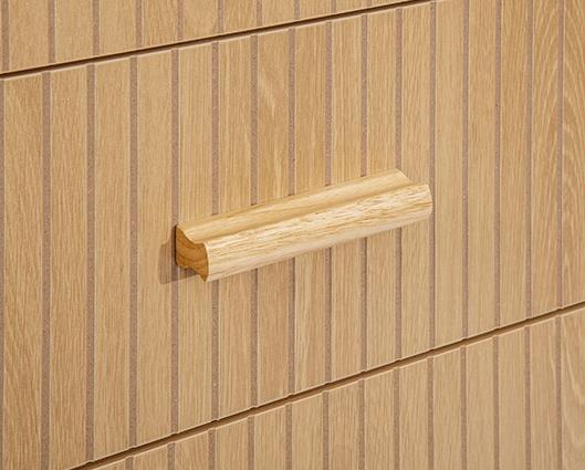 Axel 5 Drawer Fluted Chest - Oak