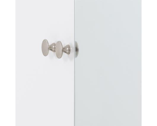 DENVER 4 DOOR 2 DRAWER MIRRORED WARDROBE - WHITE GLOSS