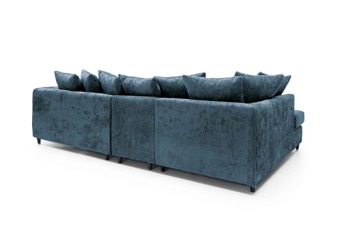 Heidi Left Hand Facing Corner Sofa Plus - Dark Blue
