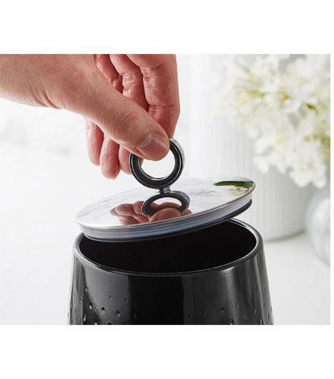 Elegance Set of 3 Canisters Black