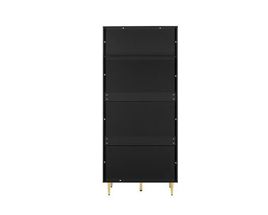 Zara 2 Door Fluted Wardrobe - Black