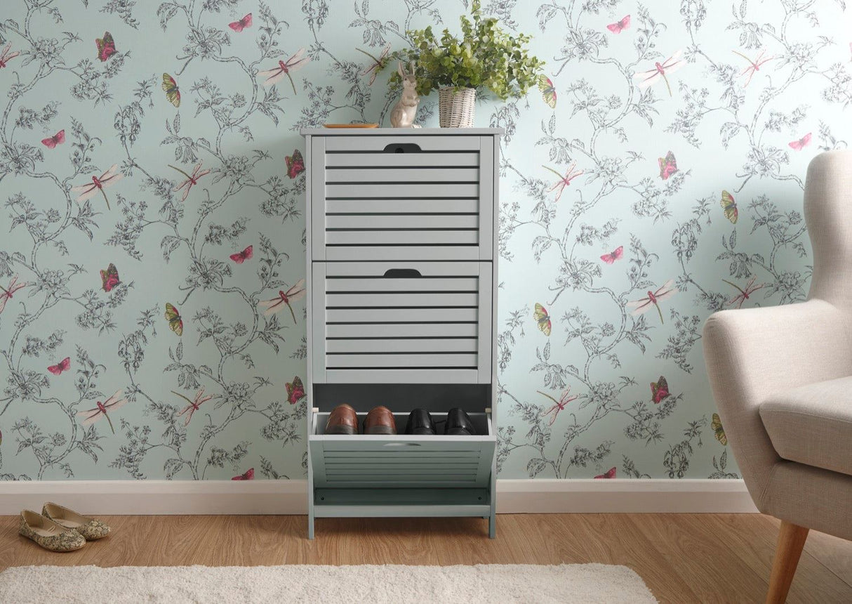 Ben 3 Tier Shoe Cabinet-Grey
