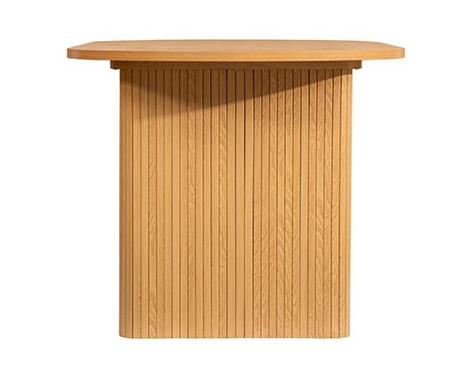 Axel Oval Fluted Dining Table with 2 Benches - Oak