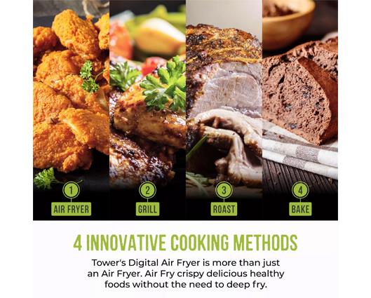 Tower 6 Litre Vortx Digital Air Fryer - White