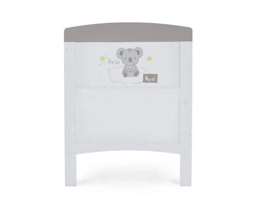 Koala Grey Cot Bed + Fibre Mattress