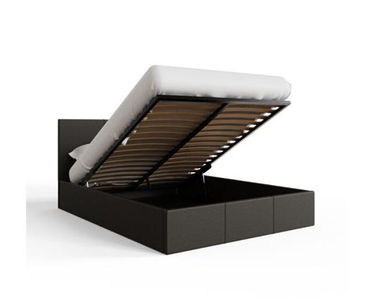 King End Lift Ottoman Bed-Grey
