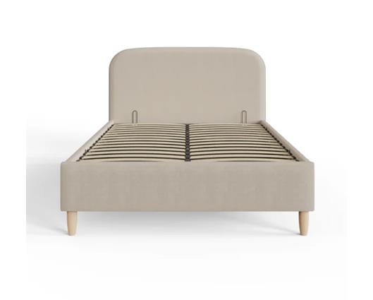 Florence Boucle Ottoman King Bed- Natural Stone