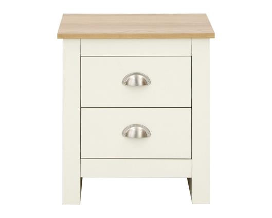 Lachlan 2 Drawer Bedside-Cream