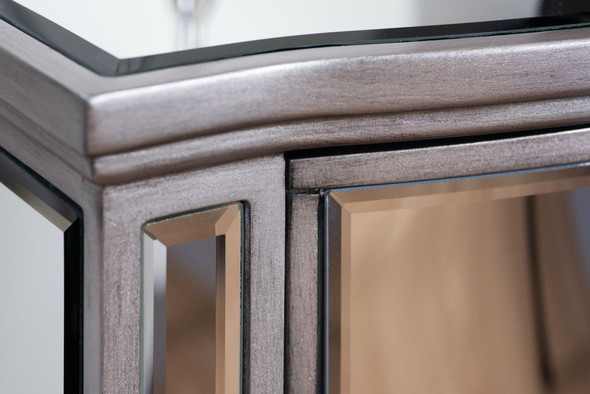 Esme 2 Drawer Bedside Table - Mirrored
