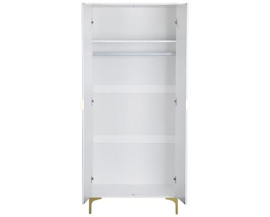 MIAMI 2 DOOR WARDROBE - WHITE/GOLD