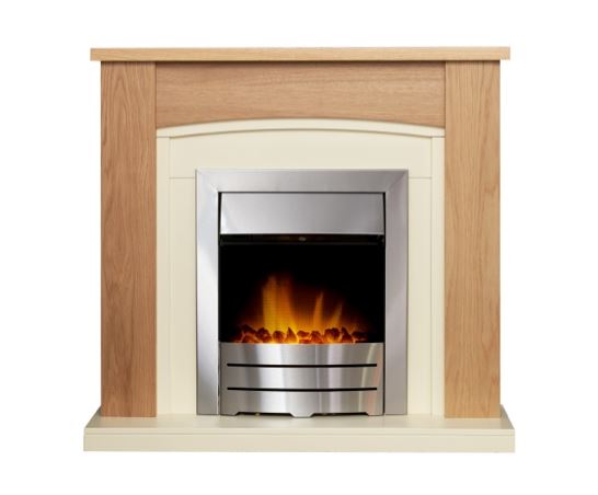 Chandler in Oak & Cream with Colorado Brushed Steel