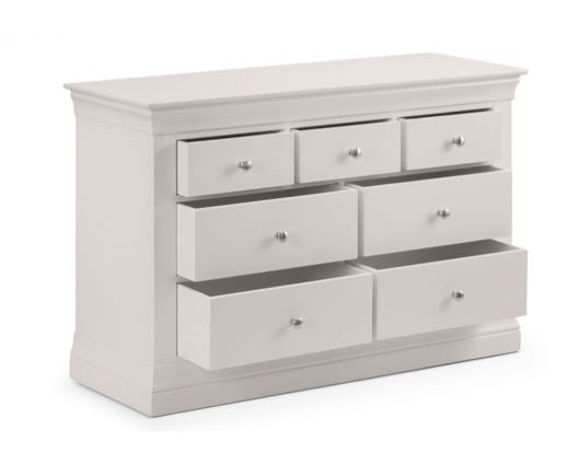 Clementine 4+3 Drawer Chest- Light Grey