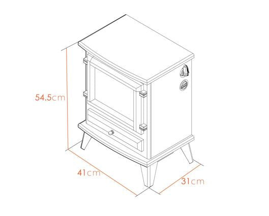 Harlow Electric Stove in Grey