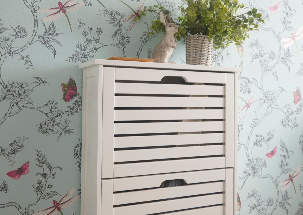 Ben 3 Tier Shoe Cabinet-White