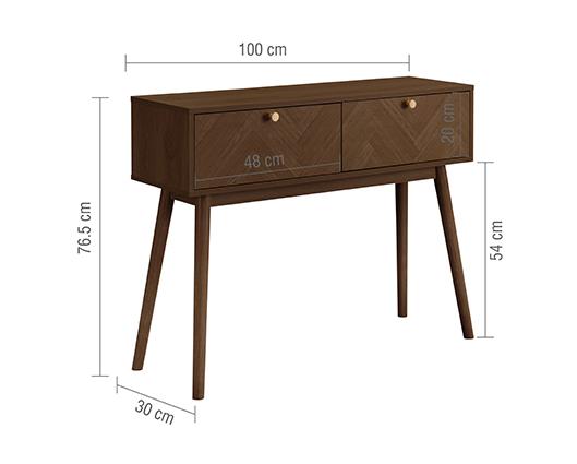 Herringford Console Table - Walnut