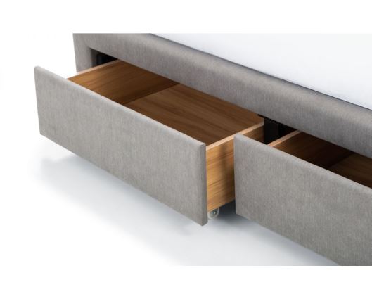 Frankie 4 Drawer Storage Fabric King Bed - Grey