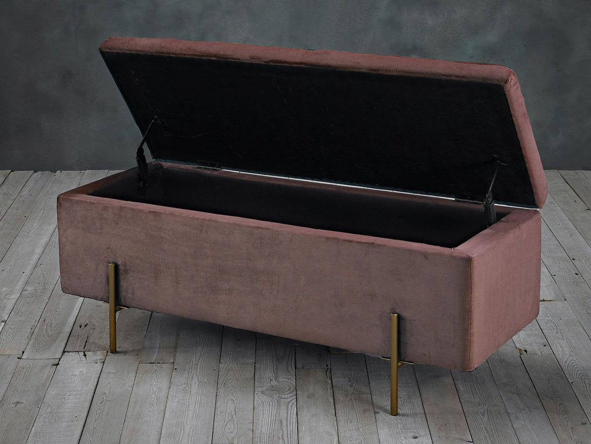 Laretta Storage Ottoman Pink