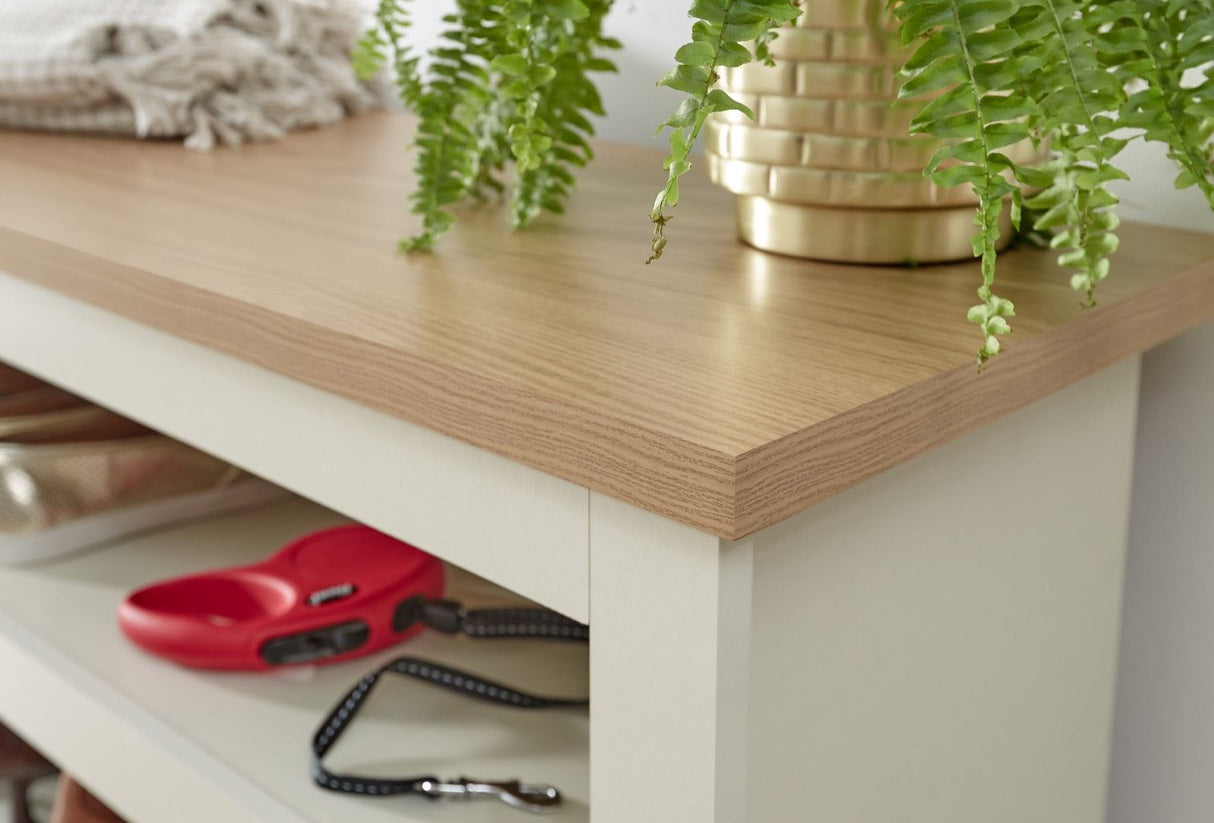 Lachlan Simple Shoe Bench-Cream