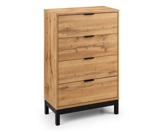 Bali 4 Drawer Chest Oak