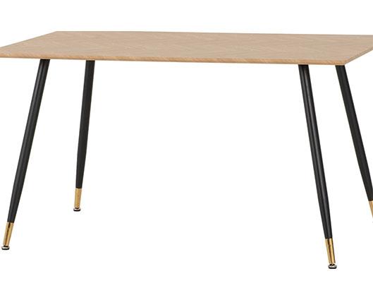 HAMILTON & AVERY MEDIUM DINING SET (X4 CHAIRS) - MEDIUM OAK EFFECT/GREY VELVET