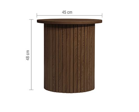 Axel Fluted Side Table - Walnut