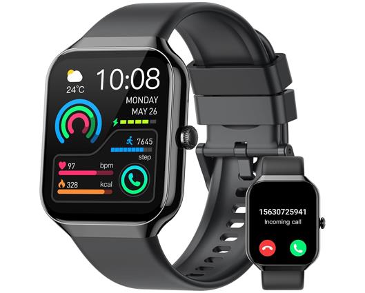 Jugeman Smart Watch & Fitness Tracker for Android/IOS - Black
