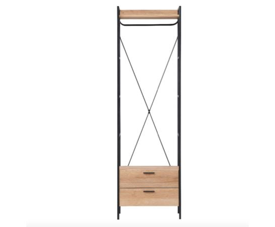 Cohen 2 Drawer Open Wardrobe- Riveria Oak