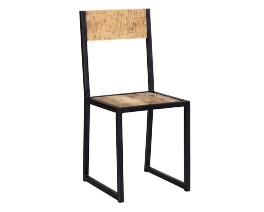 Cole Industrial Metal & Wood Dining Chair