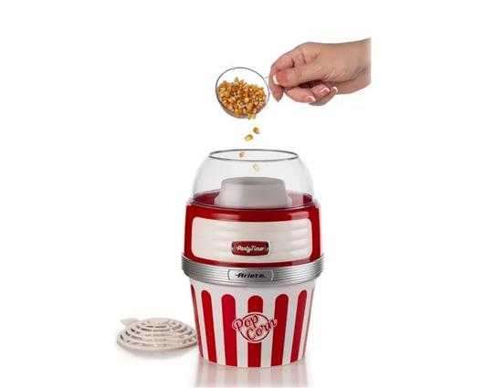Ariete Retro Style Popcorn Maker Machine with Serving Bowl
