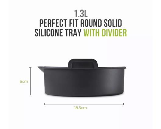 Round Solid Silicone Tray with Divider