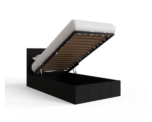 Single End Lift Ottoman Bed-Black