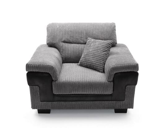 Sofia Armchair - Black & Grey